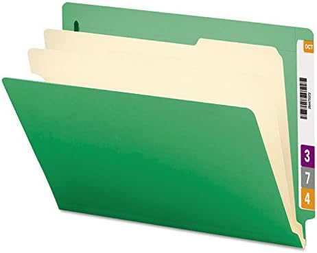 Alternative view of Uç Sekmesi Sınıflandırma Klasörü, Mektup, Düz, 2 Bölücü, Yeşil, Kutu başına 10 (26837)