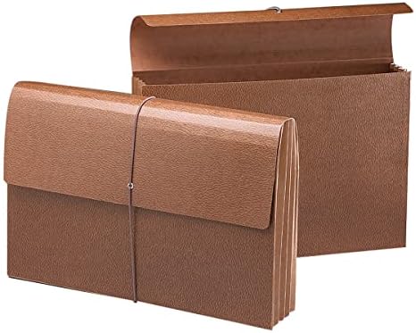 Kapaklı ve Kordon Kapamalı Klasik Genişleyen Dosya Cüzdanı, 5-1/4" Genişleme, Yasal Boyut, Redrope, Kutu başına 10 adet (71376)