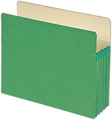 Alternative view of Dosya Cebi, Düz Kesimli Tab, 12,5 cm Genişletme, Mektup Boyutu, Yeşil, Kutu başına 10 (73236)