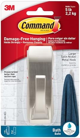 Alternative view of 3 M modern yansıtıcı banyo kancası ve 2 şerit, akrilik, çok renkli