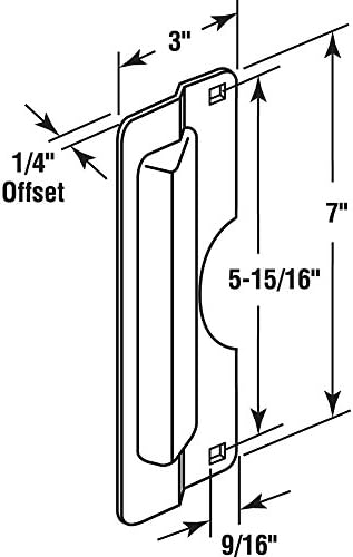 Alternative view of -line Products U 9496 Latch Guard Plate Cover, Outswing, Steel, Stainl