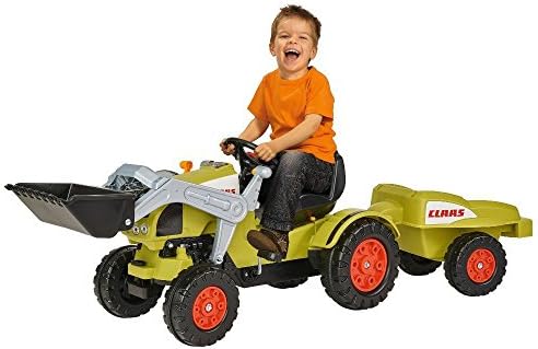 BIG, 800056553, JIM Traktörü Oyuncağı 50 Kg Sürücü Taşıma, Bingit, Römorklu ve Kepçe Kollu, Hareket Ettirilebilir, İşlevsel, 3 Farklı Ayarlanabilen Koltuklu