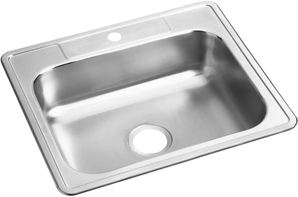 Alternative view of Dayton D125211 Tek Kase Üstten Montajlı Paslanmaz Çelik Evye, 25 x 21