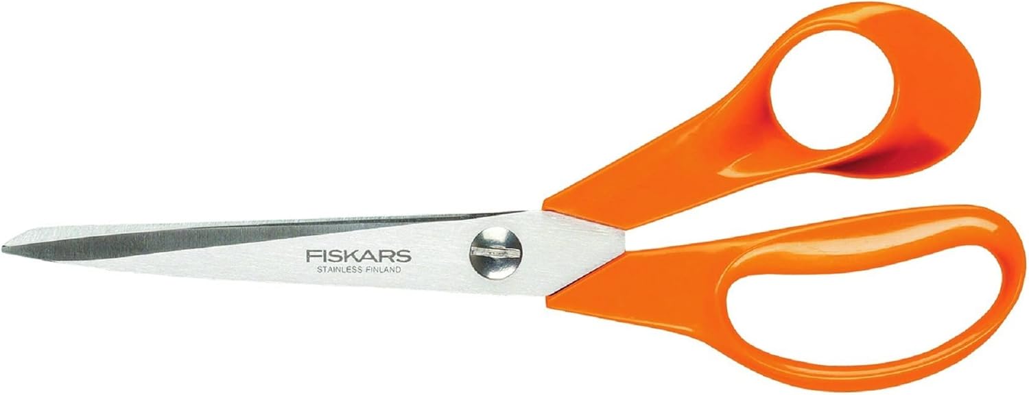 Evrensel makas, uzunluk: 21 cm, paslanmaz çelik bıçak/plastik saplar, turuncu, klasik, S90, 1001539