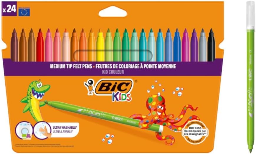 Alternative view of BIC Kids Kid Couleur Keçeli Boya Kalemi, 24'lü Kutu