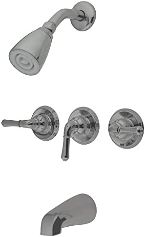 KB238 Magellan Küvet Duş Bataryası, 3 Kollu, Fırçalanmış Nikel, 12,7 cm Musluk