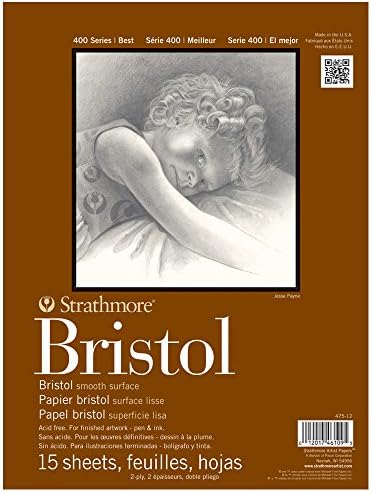 (475-14 STR-475-14 Bristol tabak pedi, 15 yaprak, 35,6 x 43,2 cm, beyaz, 14"x17"