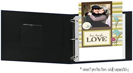 Alternative view of Albums Fabric Frame Sammelalbum mit 3 Ringen, Textil, Kobaltblau, 12"x12"