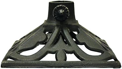 TIKI Marka Dökme Demir Meşale Standı, Siyah, 9.1L x 9.1W x 4.8H -İnç, 1312322