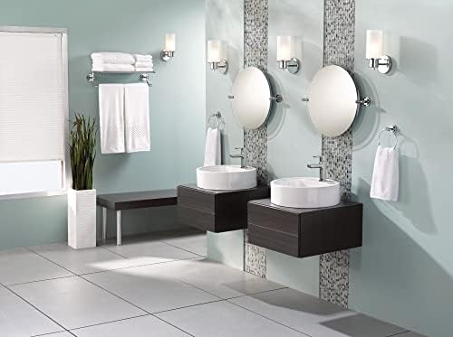 Alternative view of DN0794BN Iso 24-Inch Wide Bathroom -Style Shelf with Towel Bar, Brushed Nickel