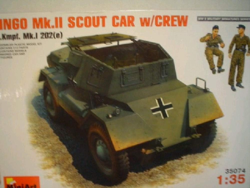 Alternative view of 35074 1:35 Dingo Mk II (Pz.Kpfw.MK 1 202 (e)) Mürettebat ile birlikte