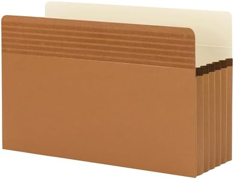 Easy Grip® Dosya Cebi, Düz Kesimli Tab, 12,5 cm Genişletme, Yasal Boyut, Kırmızı İp, Kutu başına 10 (73211)
