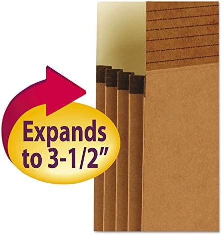 Easy Grip® dosya cebi, düz kesim tablet, 3 – 1/2 inç genişletme, yasal ölçü, ters düşme, kutu başına 25 (73210)