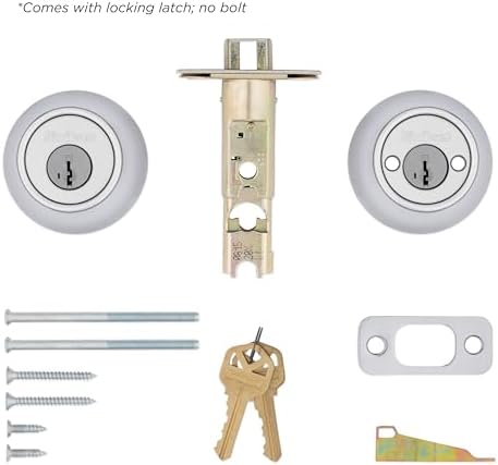 599 Gatelatch Double Cylinder Deadbolt featuring SmartKey in Satin Chrome