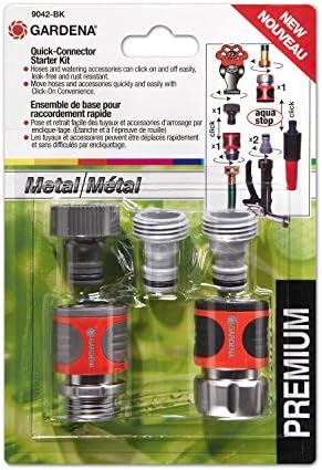 Premium Metal Bahçe Hortum Konnektör Seti, 5 Parça, 1,3-1,6 cm Hortum İçin