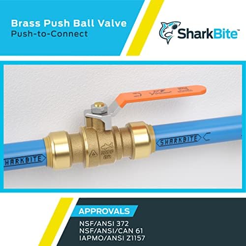Alternative view of 1/2 İnç Küresel Vana, Pirinç Tesisat Armatürü Bağlamak için İtin, Su Kapatma, PEX Boru, Bakır, CPVC, PE-RT, HDPE, 22222-0000LFA
