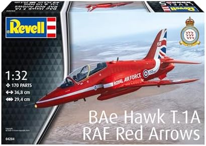 Alternative view of BAe Hawk T.1A RAF Red Arrows Model Kit