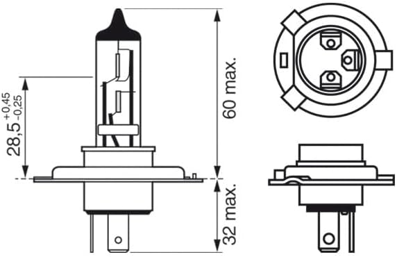 Alternative view of Ampul Plus 90 12V H4 60/55 W P43T Tekli Jiletin Paket