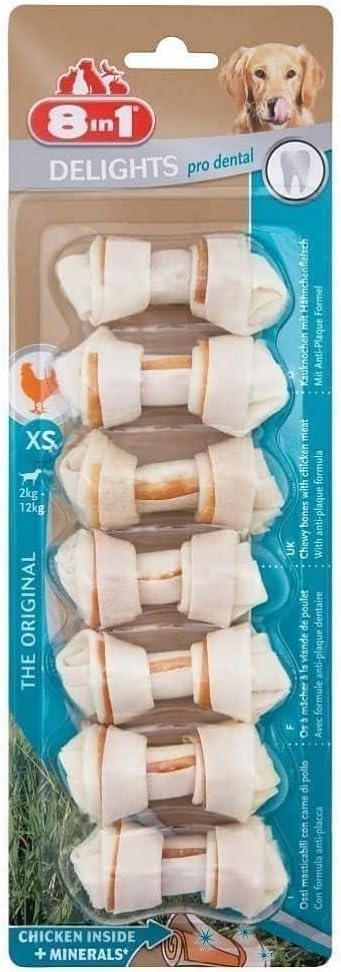 8in1 Delights Pro Dental XS Boy Kemik 7'li, 84 gr. Köpek Ödülü