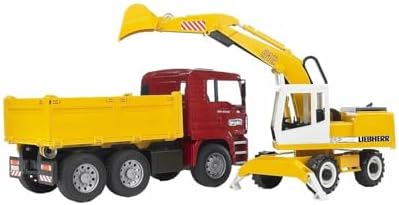 Alternative view of Bruder - Man Damperli Kamyon Ve Liebherr Ekskavatör Ölçekli Model