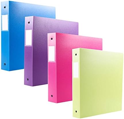 Filexec 3 yüzük Binder, 1 inç Capacidad, Opaco, Ölçüler CARTA, paket de 4, AZUL, pembe, MORADO, Verde (50162 – 6497)