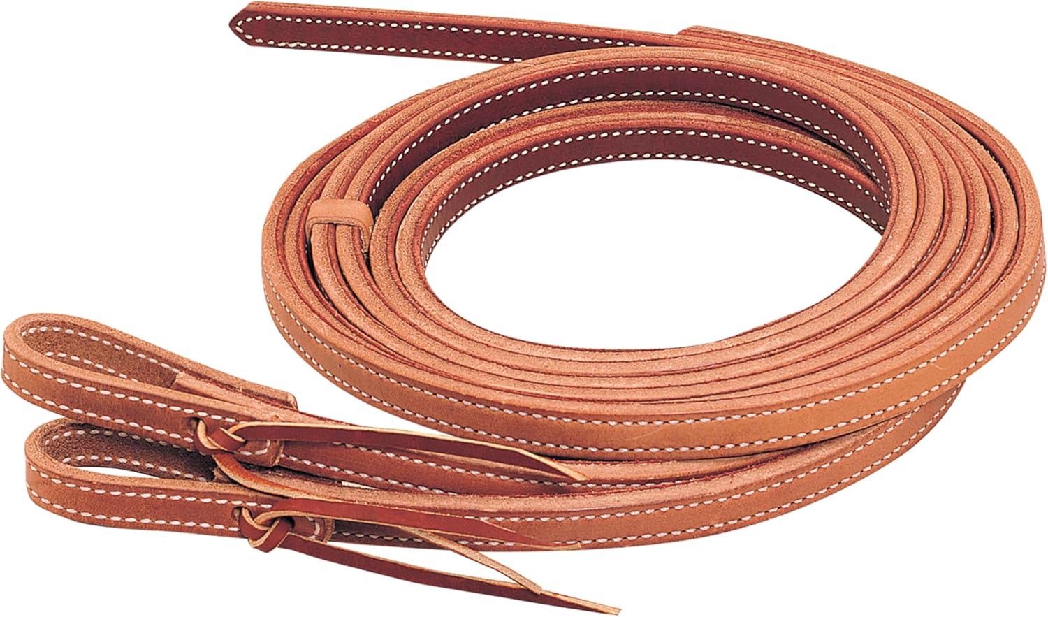 Alternative view of Çift ve Dikişli Ağır Koşum Bölünmüş Dizginler, Russet, 1,5 cm x 20,32 cm