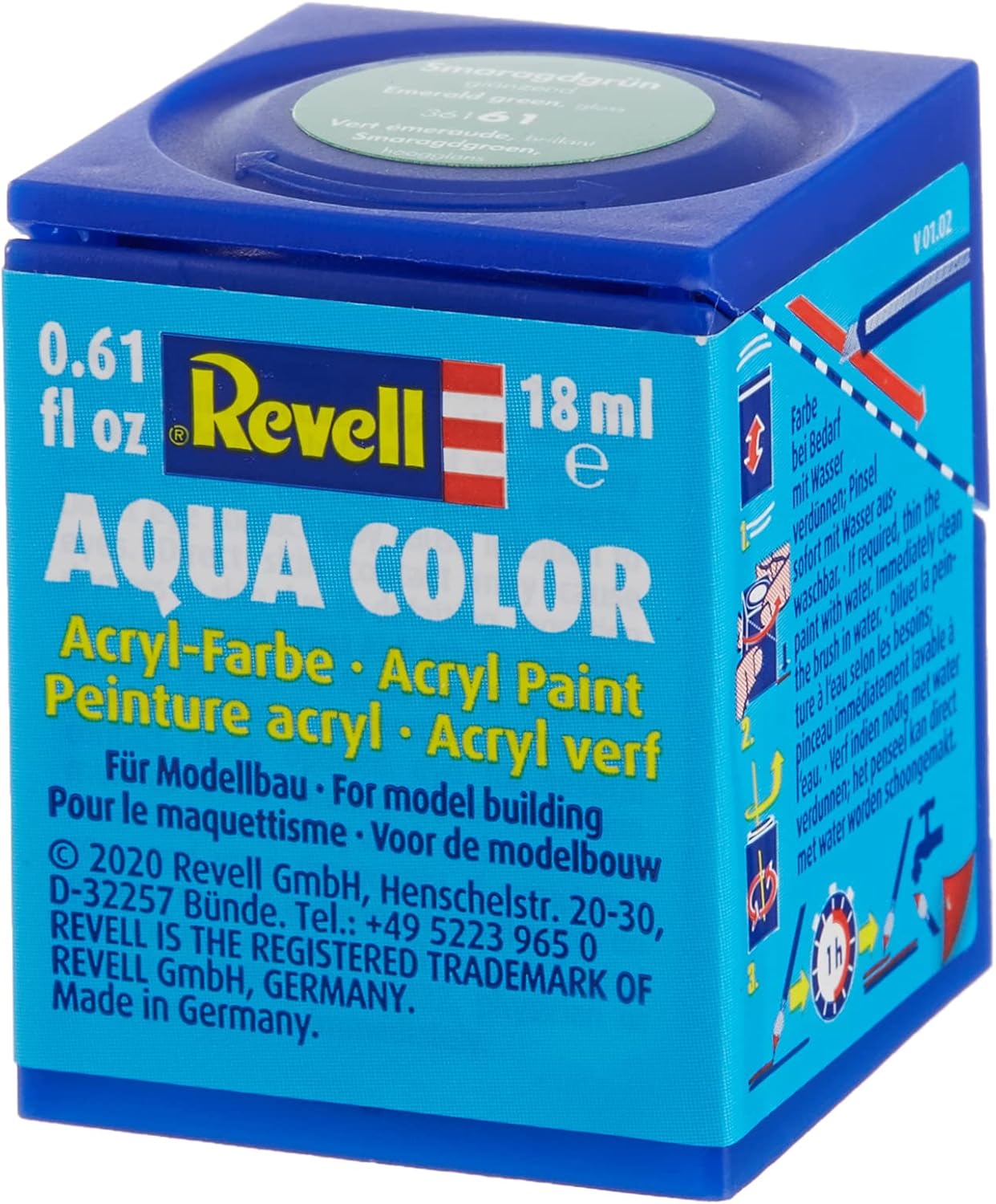- Su Bazlı Boyası Zümrüt Yeşili Parlak 18 Ml (36161)