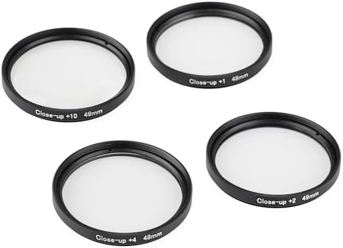 49mm Close-Up Filtre Seti – 4’lü (+1, +2, +4, +10) | Optik Cam, Metal Çerçeve, Taşıma Çantalı | ve Aynasız Makineler ile Uyumlu
