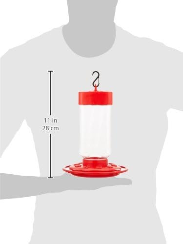 Sinek Kuşu Besleyici 907 g Plastik Sinek Kuşu Besleyicileri - Sinekkuşu Besleyicileri - 10 Besleme Portlu Levrek - Kolay Doldurma için Geniş Ağız/Kolay Temizleme için 2 Parça Taban
