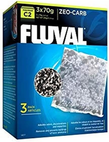 Fluval C2 Zeo Carb, mekanik filtreleme için, 210 g, 3'lü paket
