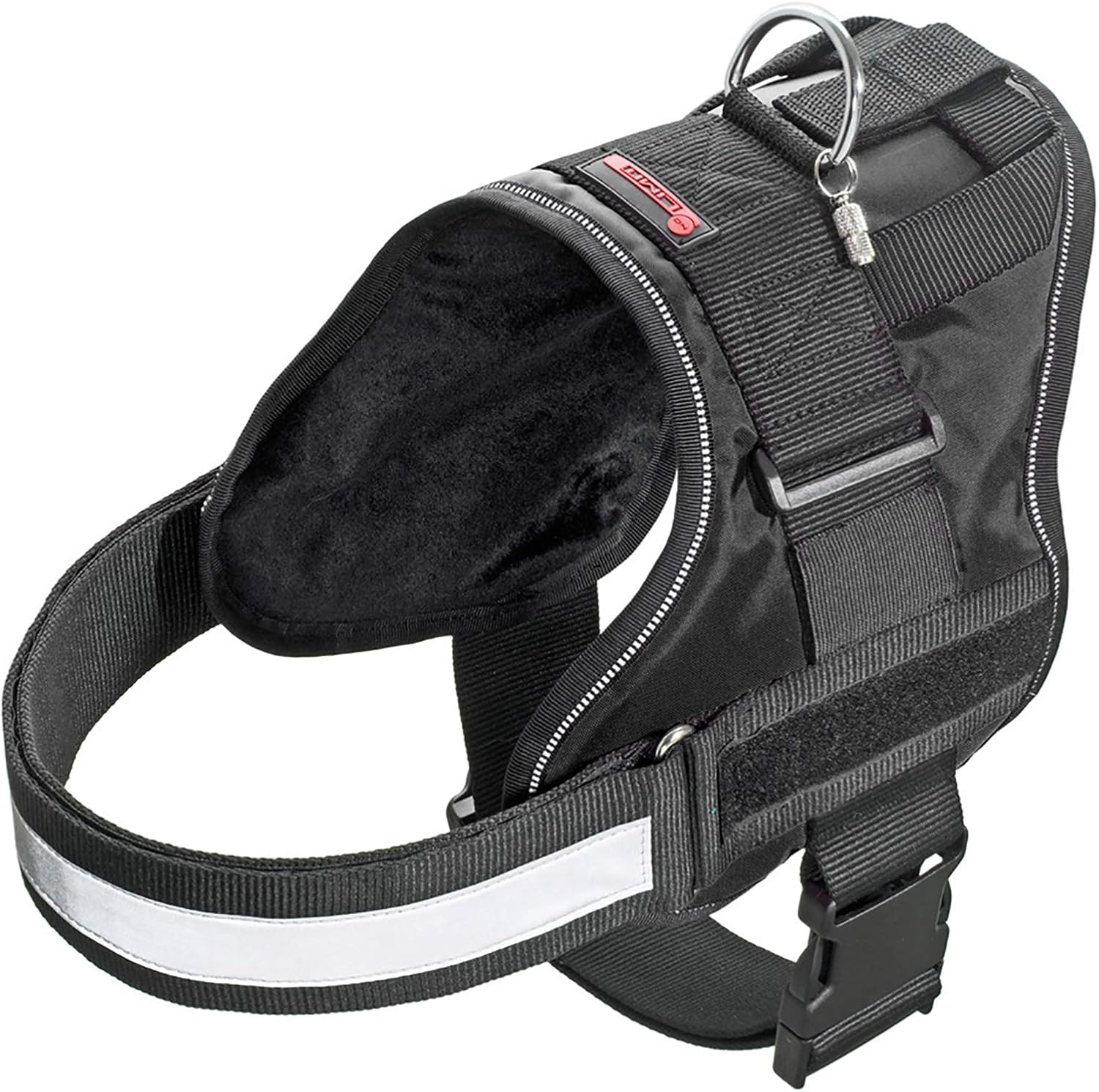 Teflon Reflektörlü, Köpek, İsimli, Göğüs Tasma, S, 55-68 cm, Siyah
