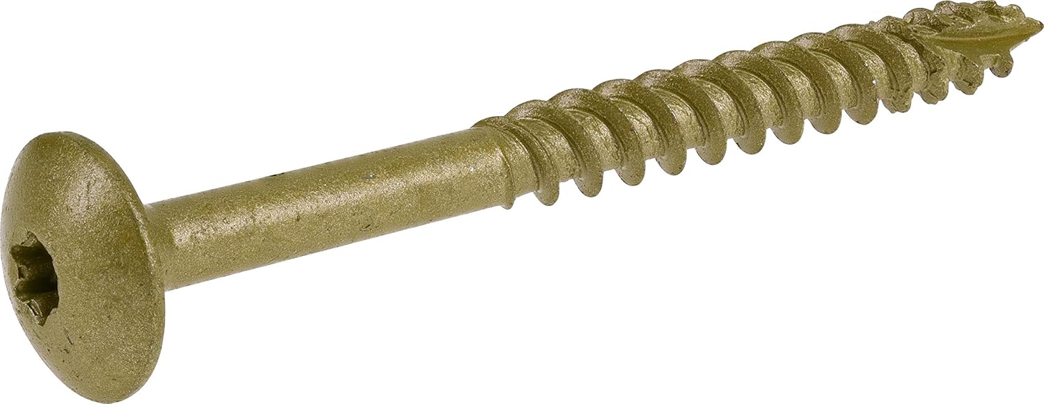Alternative view of Power Pro 47870 Lag Vidaları, 5/16 "x 3-1/2", Star Drive İnşaat Gecikme Vidaları, Paslanmaya Dayanıklı, Seramik Kaplı Bronz, 1 lb Kutu, 25 adet