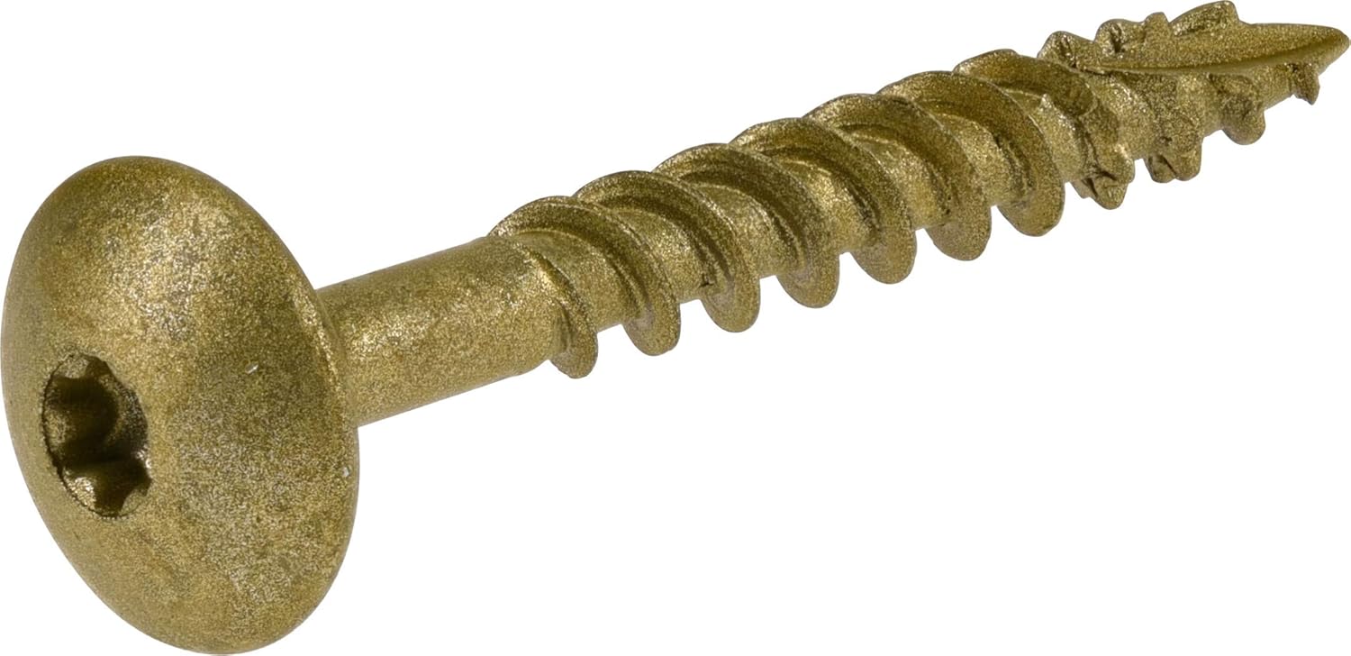 Alternative view of Power Pro 47867 Lag Vidaları, 1/4 "x 2", Star Drive İnşaat Gecikme Vidaları, Paslanmaya Dayanıklı, Seramik Kaplı Bronz, 1 lb Kutu, 50 adet