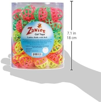 Alternative view of Zanies Plastik Kafes Topları Kedi Oyuncak Kutusu, 50'li Paket