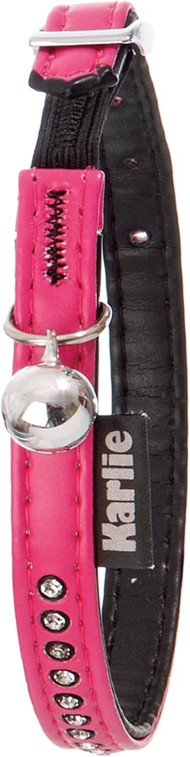 Deri Kedi Boyun Tasma, 30 cm, Pembe