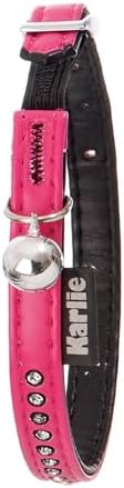 Alternative view of Deri Kedi Boyun Tasma, 30 cm, Pembe