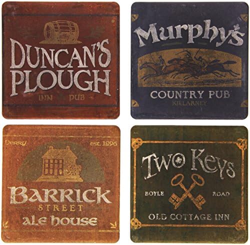 Alternative view of AS2340 emici altlık, 4 – 1/4 inç, Irish Pubs, Set 4