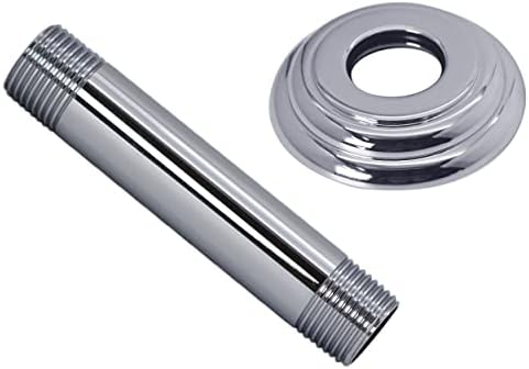 Westbrass 1/2" IPS x 4" Tavana Monte Duş Kolu, Flanşlı, Cilalı Krom, D3604A-26