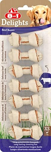 Alternative view of 8in1 Delights Beef XS Boy Sığır Etli Kemik 7'li, 84 gr Köpek Ödülü