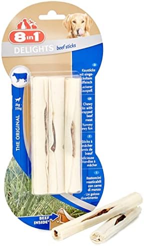 8in1 Delights Beef Sticks Sığır Etli Çiğneme Çubukları, 75 gr Köpek Ödülü
