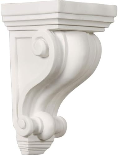 Alternative view of Corbels: Ekena Millwork Building Materials 10cm x 10cm x 18cm - 1.3cm Primed Polyurethane Devon Corbel COR04X04X07DE