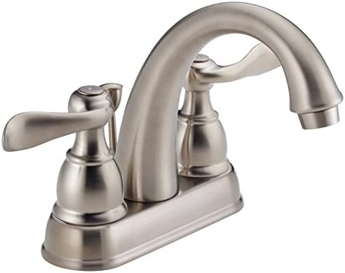 Windemere Banyo Bataryası, Fırçalanmış Nikel Banyo Lavabo Bataryası, 2 Saplı Banyo Bataryası, Metal Tahliye Montajı, Paslanmaz B2596LF-SS
