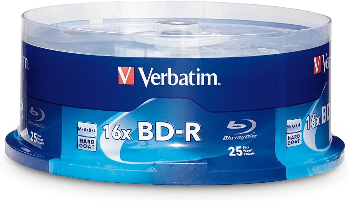 25 GB 6 x Blu-ray Tek Katmanlı Kaydedilebilir Disk BD-R, 10 Disk Mil 97238 – Markalı 25 Adet Mil