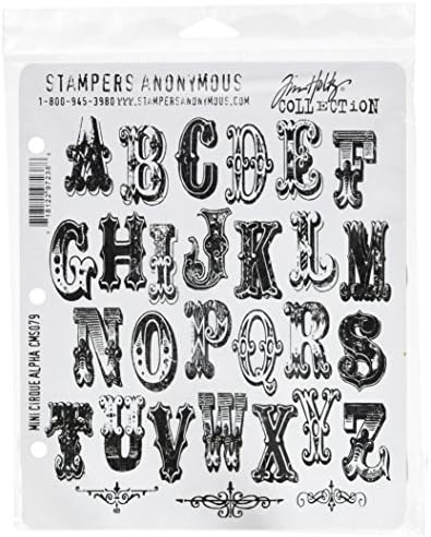 Anonymous Tim Holtz Yapışkan Pullar 7"X8.5", Mini Cirque Alpha
