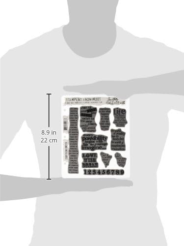 Alternative view of Tim Holtz Anonymous CMS110 – Juego de Sellos CON Frases (10 Unidades, 17,7 X 21,5 cm)