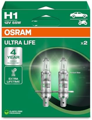 Ampul H1 Ult 55W 12V P14.5S5X2Boxtrqr2 Ultralife 64150ULT-HCB - 64150ULT-HCB