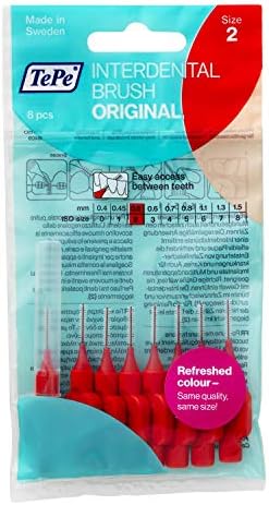 Tepe Interdental Fırçalar Kırmızı Orijinal (0,5 mm) / İnterdental Boşlukların Basit ve Etkili Temizliği / 1 X 8 Fırça