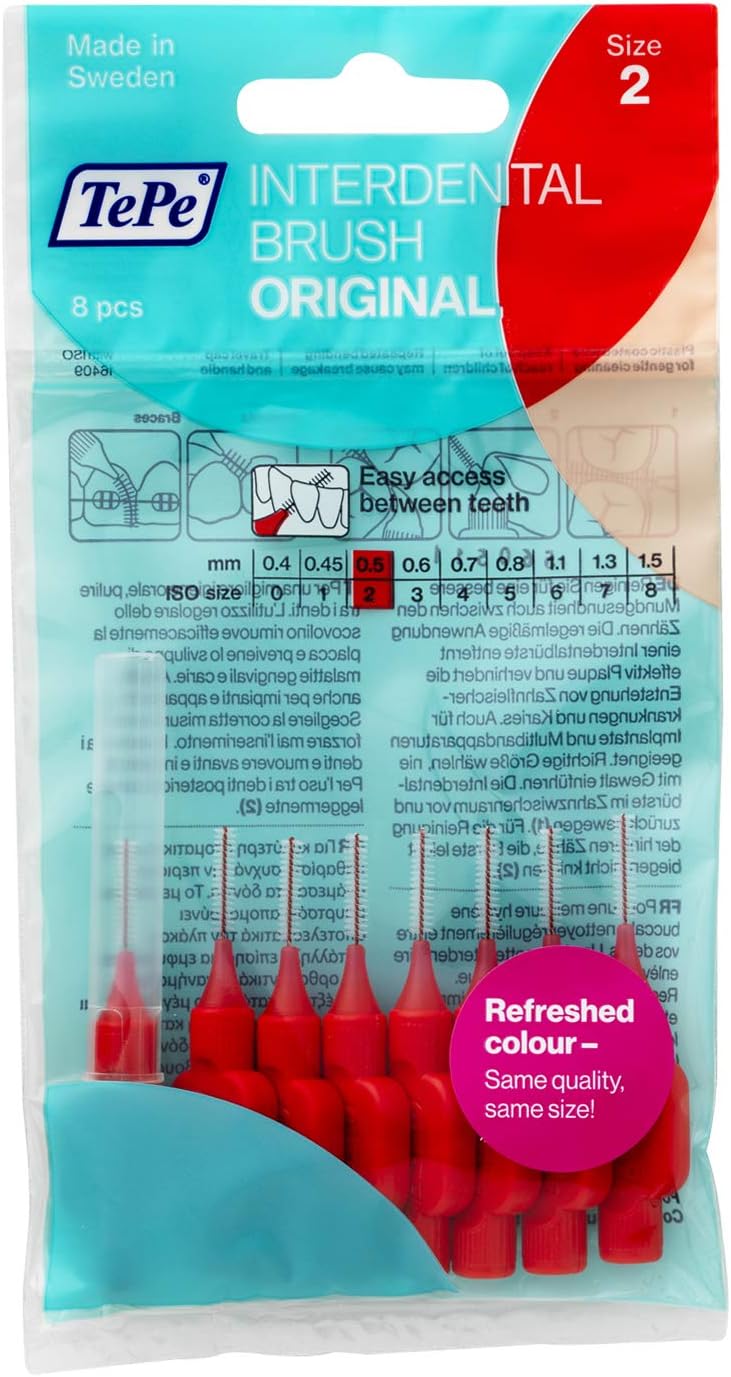 Alternative view of Tepe Interdental Fırçalar Kırmızı Orijinal (0,5 mm) / İnterdental Boşlukların Basit ve Etkili Temizliği / 1 X 8 Fırça