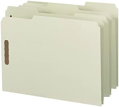 100 geri dönüştürülmüş Pressspan kilit dosya Klasör, 1/3-Cut Tab, 2,5 cm Expansion, -Format, gri/yeşil, 25 karton başına (15003)