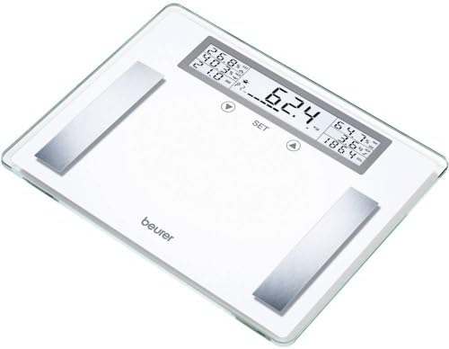 Alternative view of beurer BG 51 Diagnosewaage (XXL cam tartı ila 200 kg taşıma gücü, 100 g bölmeli, vücut ağırlığı, yağ, su, Muskelanteil, Knochenmasse, BMI, Kalorienbedarf)